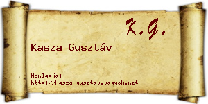 Kasza Gusztáv névjegykártya