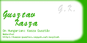 gusztav kasza business card