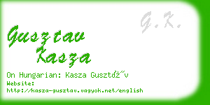 gusztav kasza business card